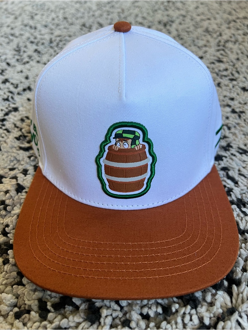 JC Hats x Enigma Norteno Snapback Hat White Brown Soy Un Buen Chavo